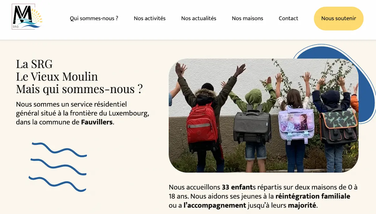 Page d’accueil du vieux moulin