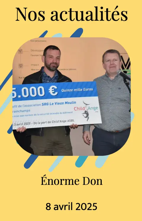 News section with an article about a donation