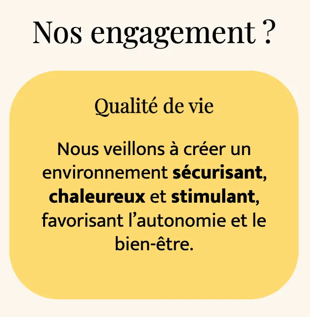 Section engagement avec leurs valeurs