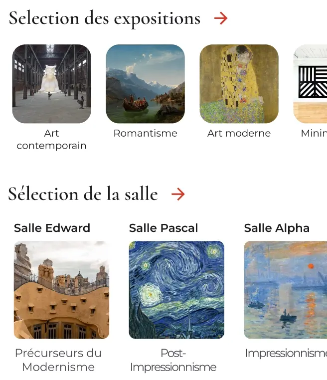Page d'accueil où on peut choisir ou aller sur le site