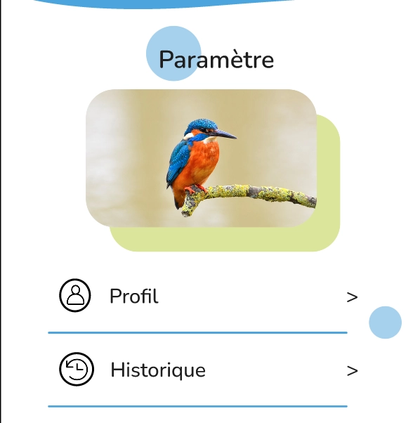 Page de parametre